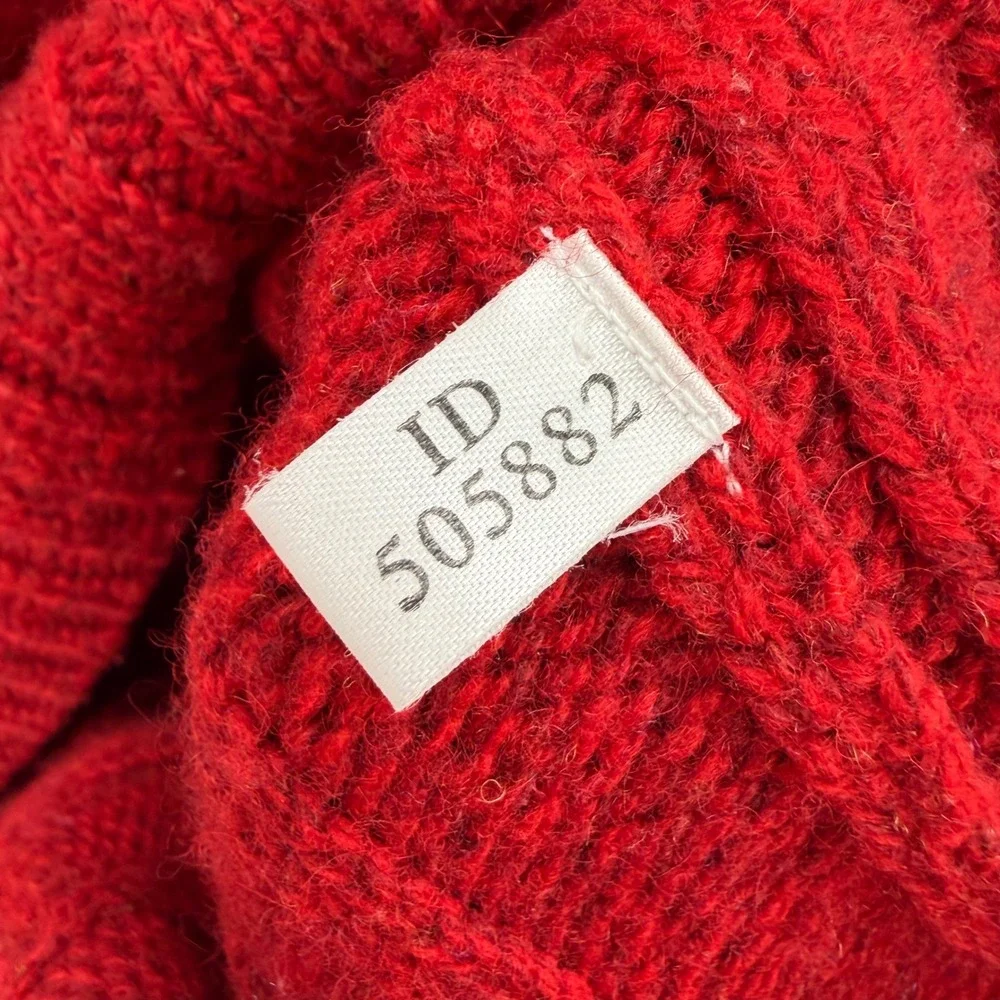VTG Abercrombie & Fitch Sweater Men XL Knit Lambswool‎ Blend Y2K Preppy Red